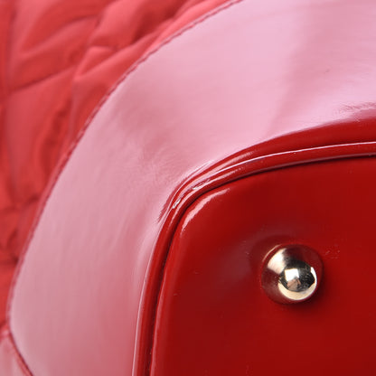 Burberry Nylon Patent Quilted Grange Tote Red 10 of 18