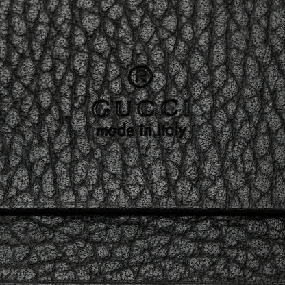 Gucci Pebbled Calfskin GG Marmont Card Case Black 6 of 8