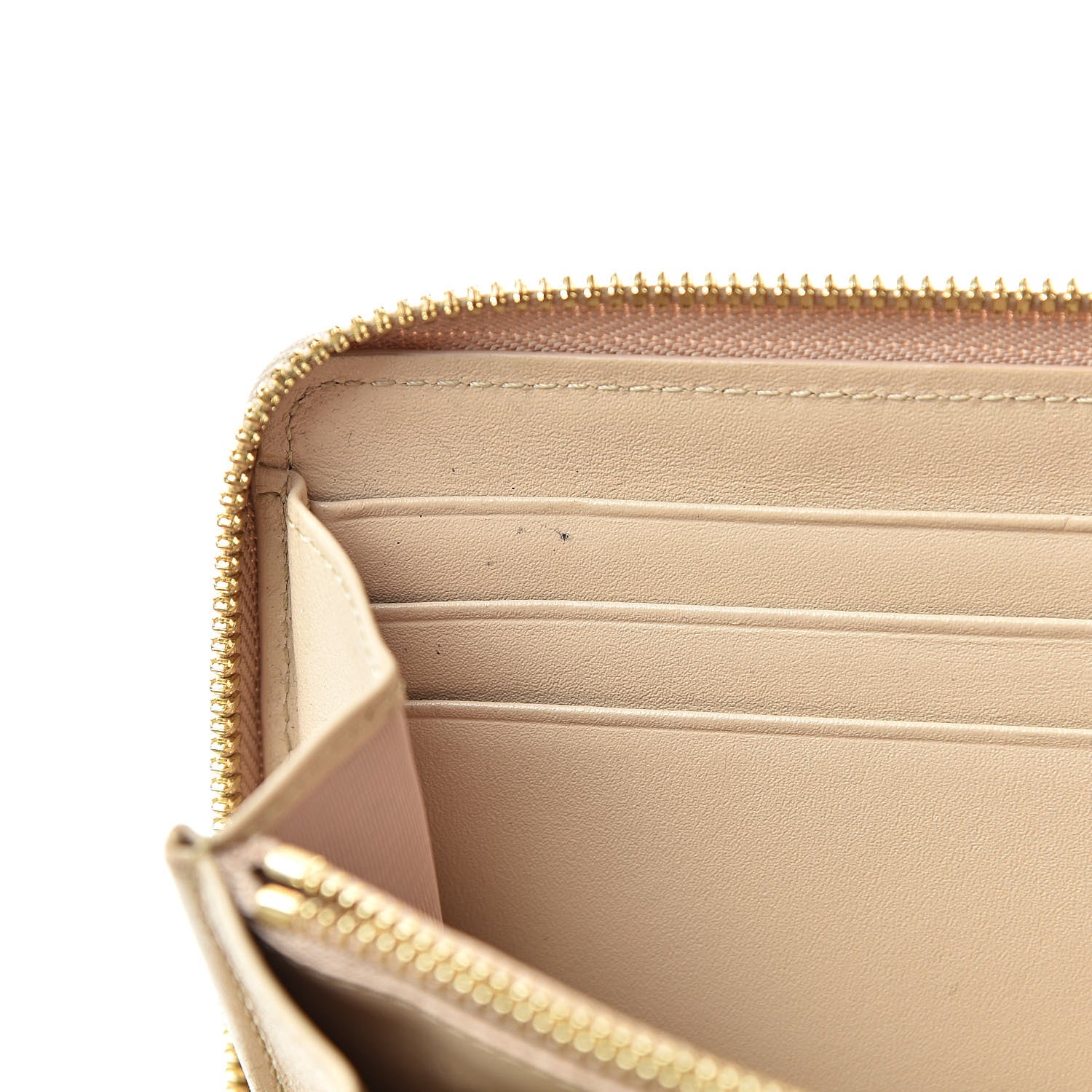 MCM Visetos Large Zip Around Wallet Beige 9 of 14