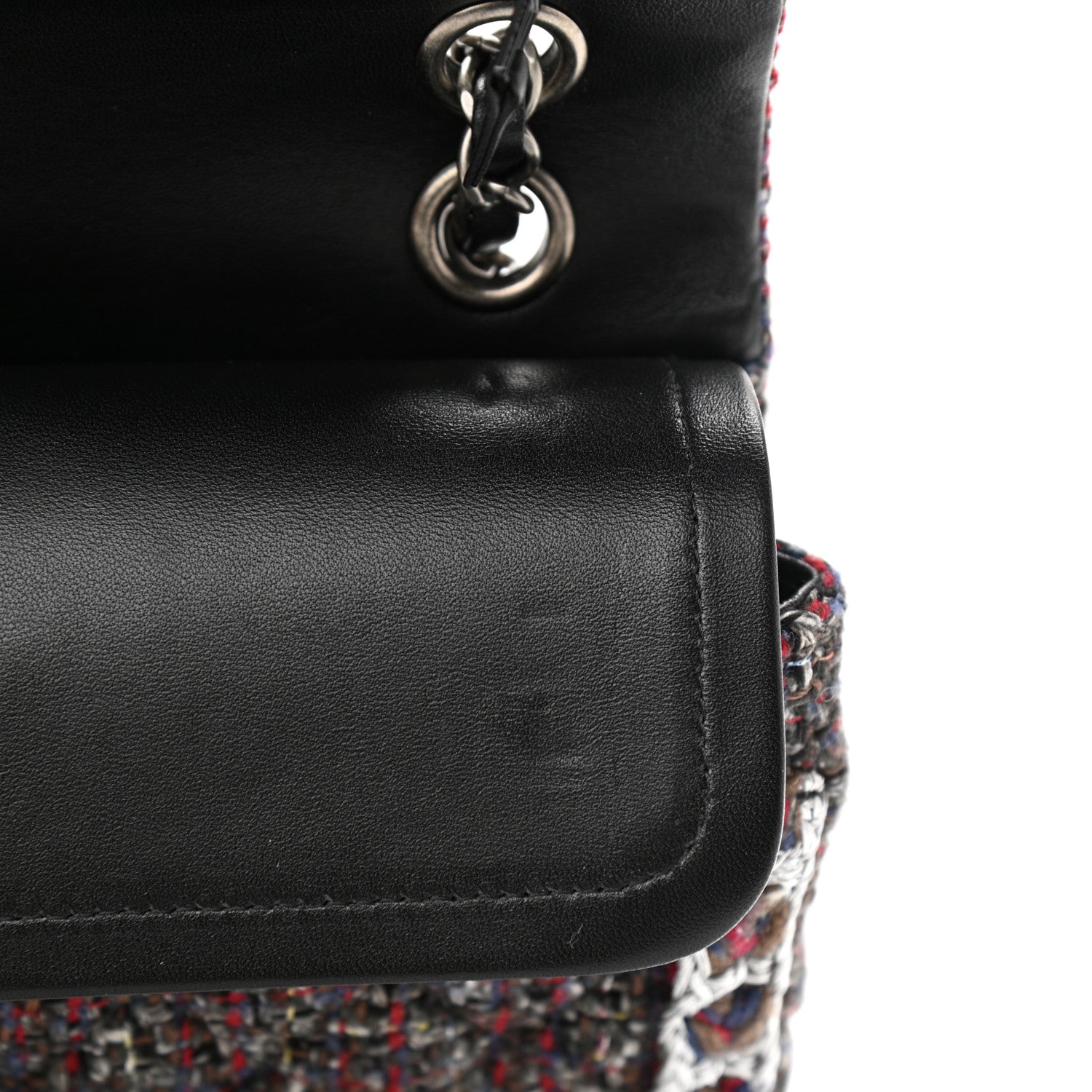 Chanel Tweed Quilted Medium Double Flap 14 of 15
