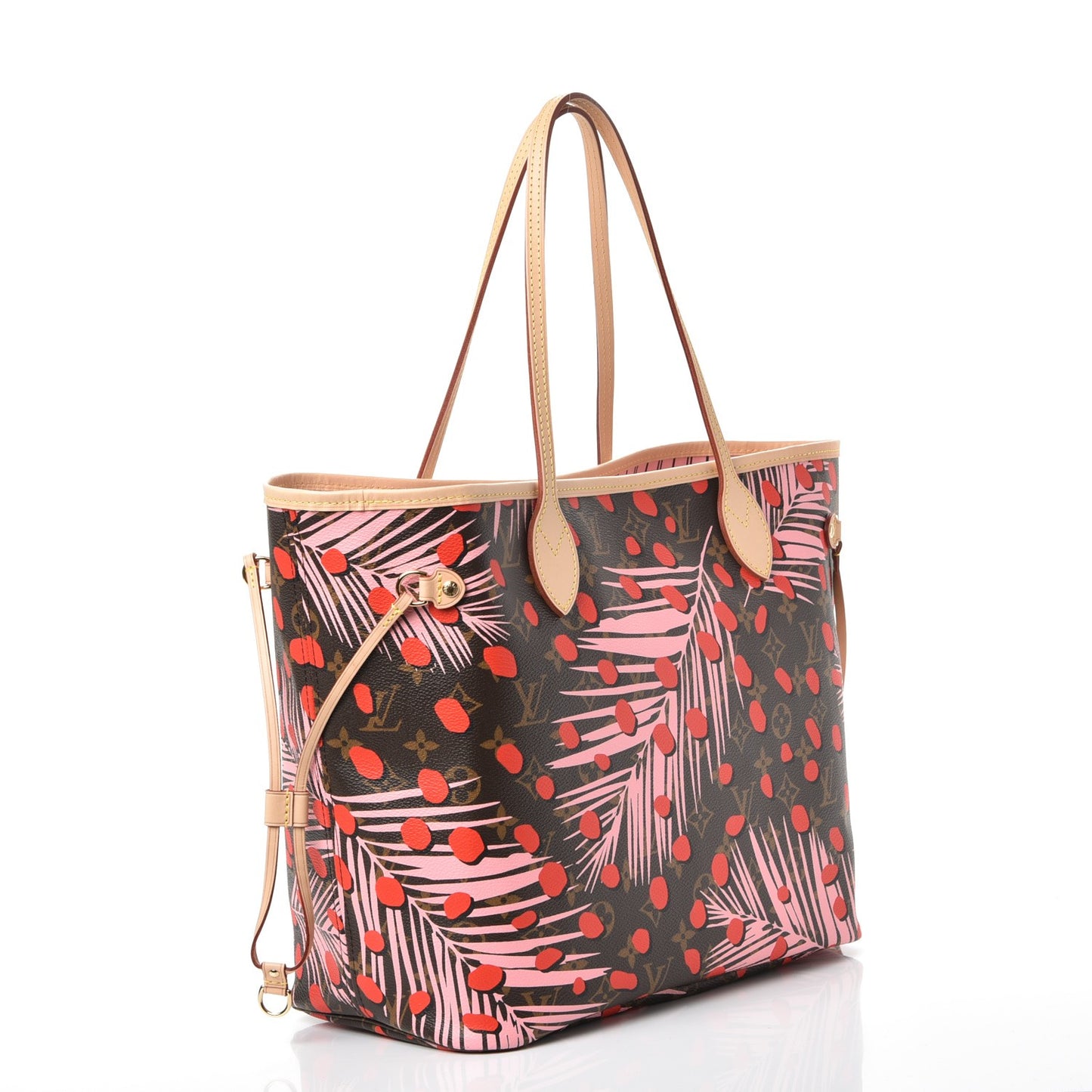 Monogram Jungle Dots Neo Neverfull MM Sugar Pink Poppy