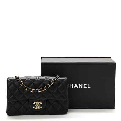Chanel Lambskin Quilted Mini Rectangular Flap Black 11 of 11
