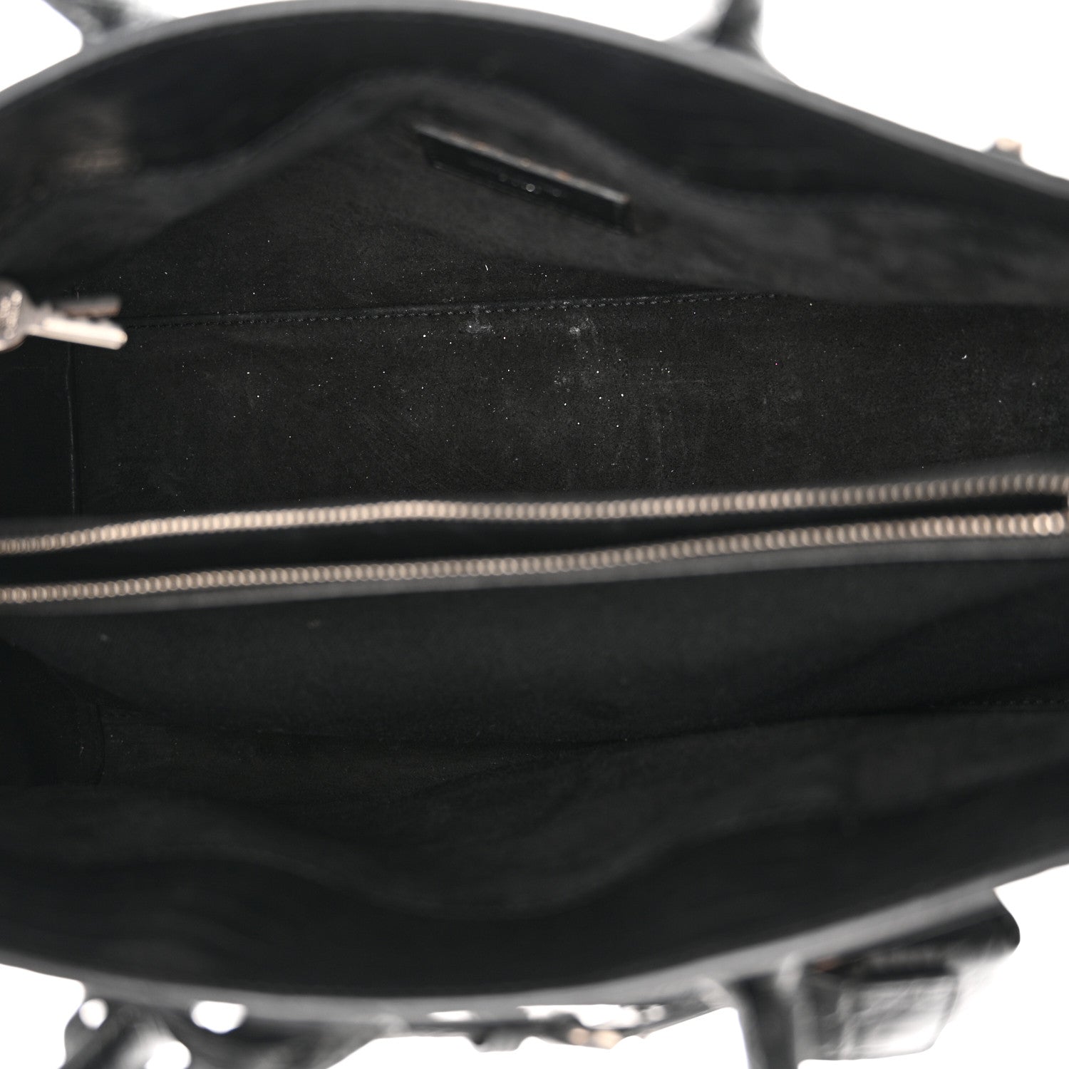 Saint Laurent Calfskin Crocodile Embossed Small Supple Sac de Jour Black 5 of 21