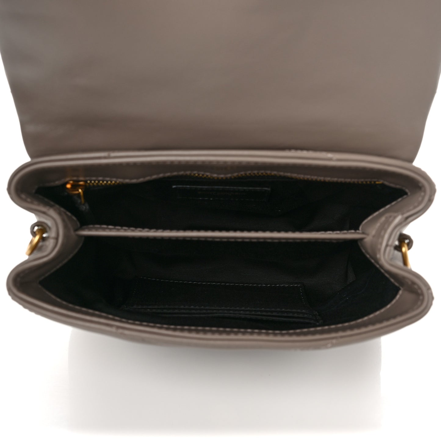 Calfskin Y Quilted Monogram Toy Loulou Crossbody Bag Taupe