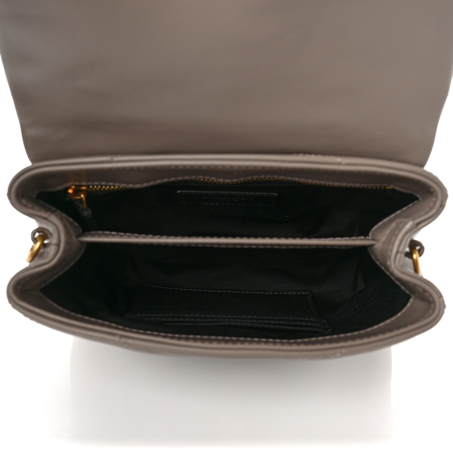 Saint Laurent Calfskin Y Quilted Monogram Toy Loulou Crossbody Bag Taupe 5 of 8