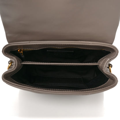 Saint Laurent Calfskin Y Quilted Monogram Toy Loulou Crossbody Bag Taupe 5 of 8
