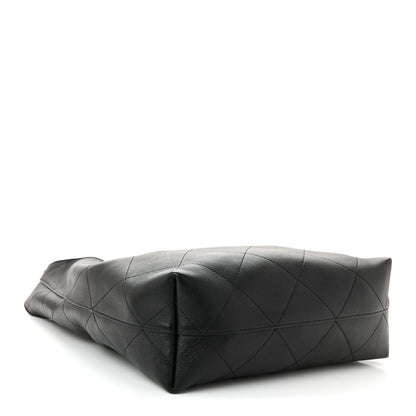 Chanel Shiny Lambskin Quilted Medium Hobo Black 10 of 21