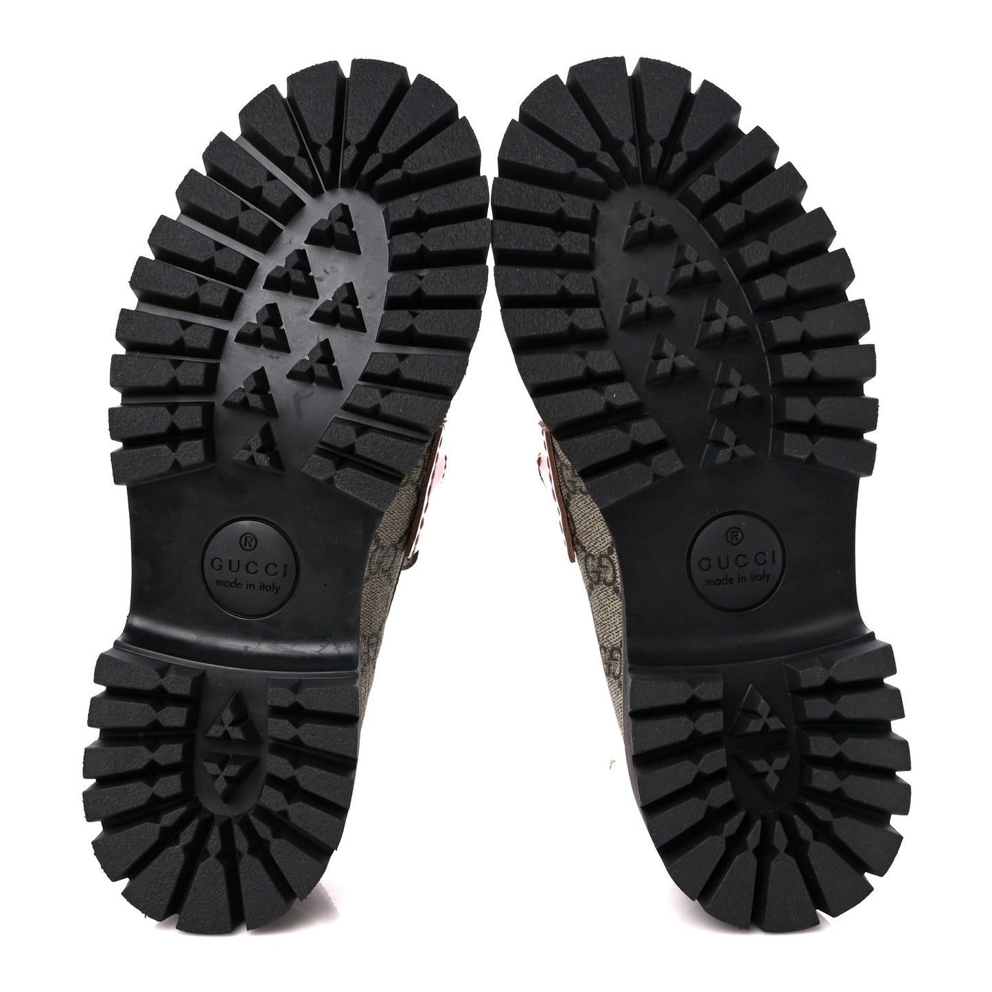 GG Supreme Monogram Cordovan Lux Womens Harald Horsebit 25mm Platform Loafers 37 Beige Sugar Pink Crop Shine Purple Marine