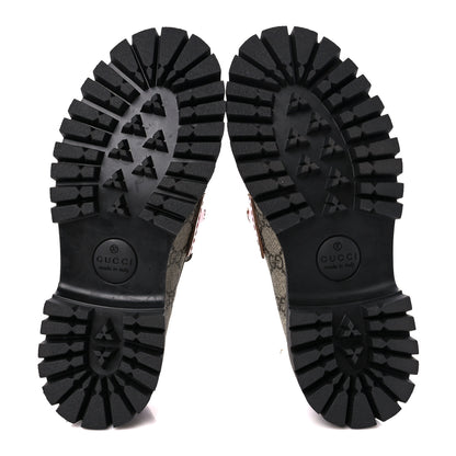 Gucci GG Supreme Monogram Cordovan Lux Womens Harald Horsebit 25mm Platform Loafers 37 Beige Sugar Pink Crop Shine Purple Marine 5 of 9