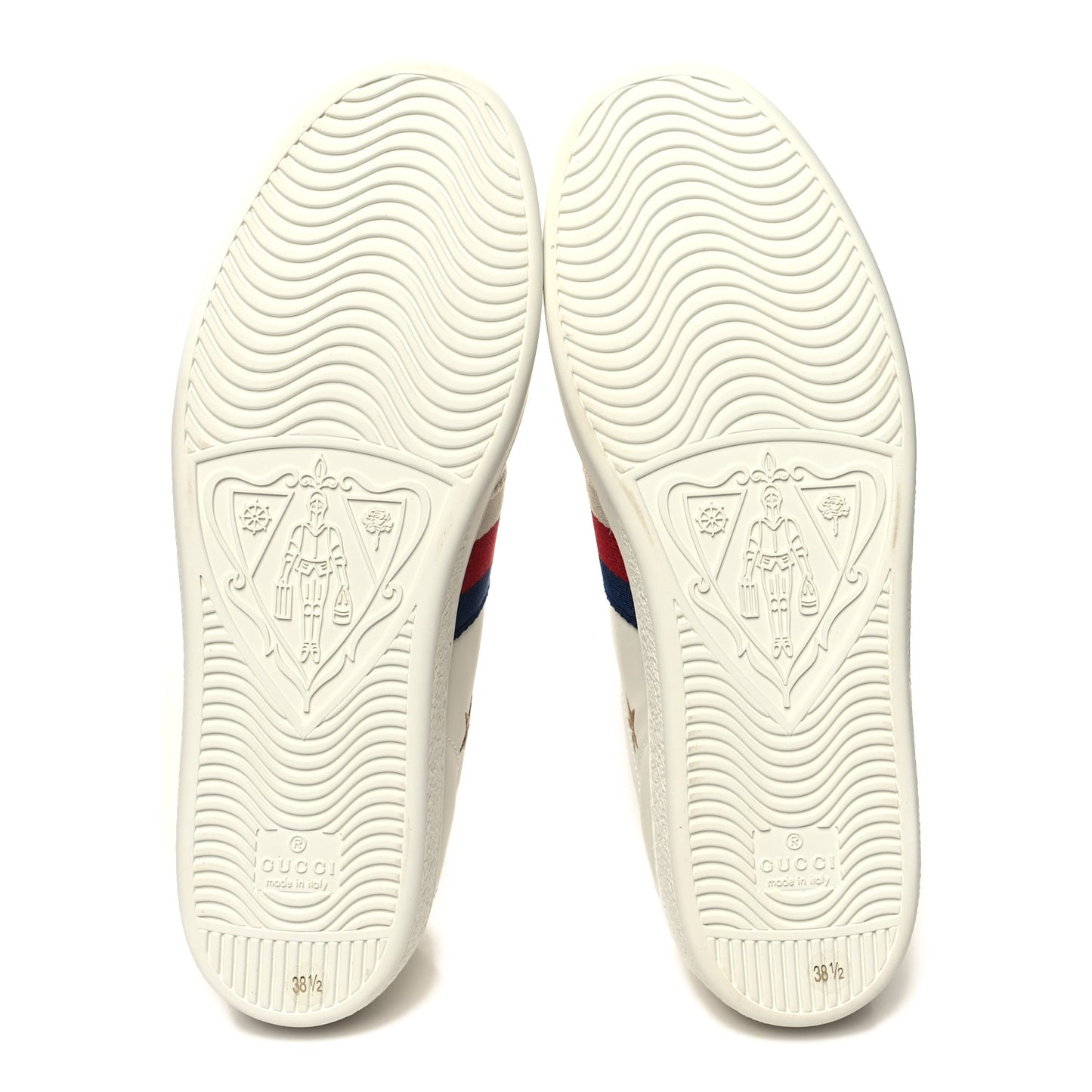 Calfskin Bee Star Embroidered Sylvie Web Ace Sneakers 38.5 White