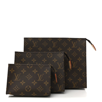 Louis Vuitton Monogram Trio Toilet Pouch Set 3 of 9