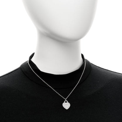 Tiffany Sterling Silver Small Return To Tiffany Heart Pendant Necklace 2 of 6