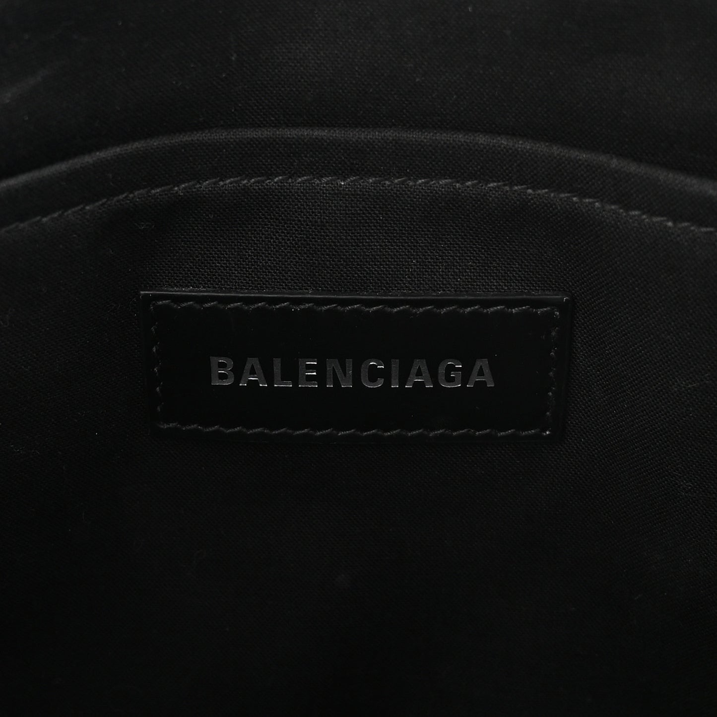 Washed Frayed Denim Logo Small Hardware Tote Blue