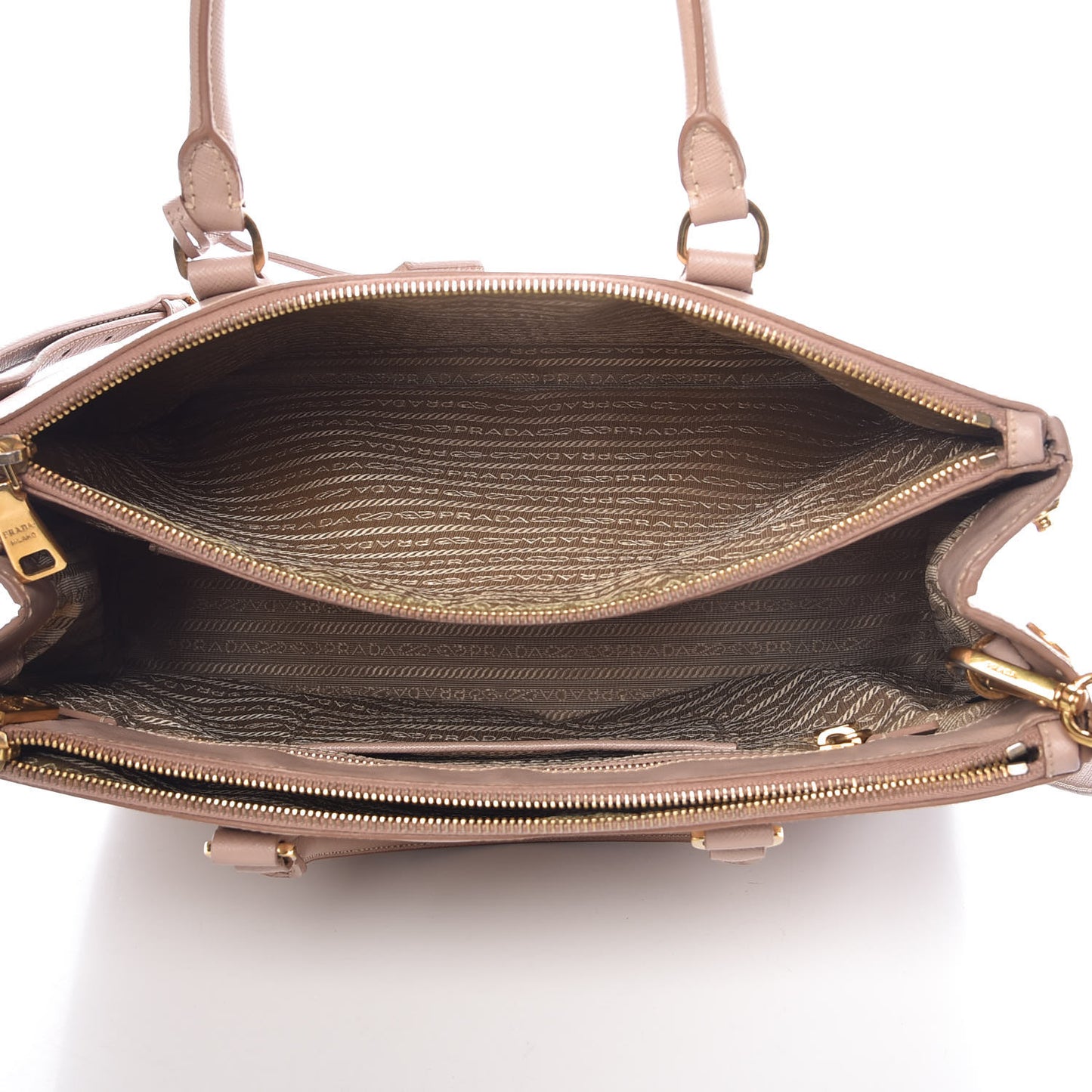 Saffiano Medium Galleria Double Zip Tote Cammeo