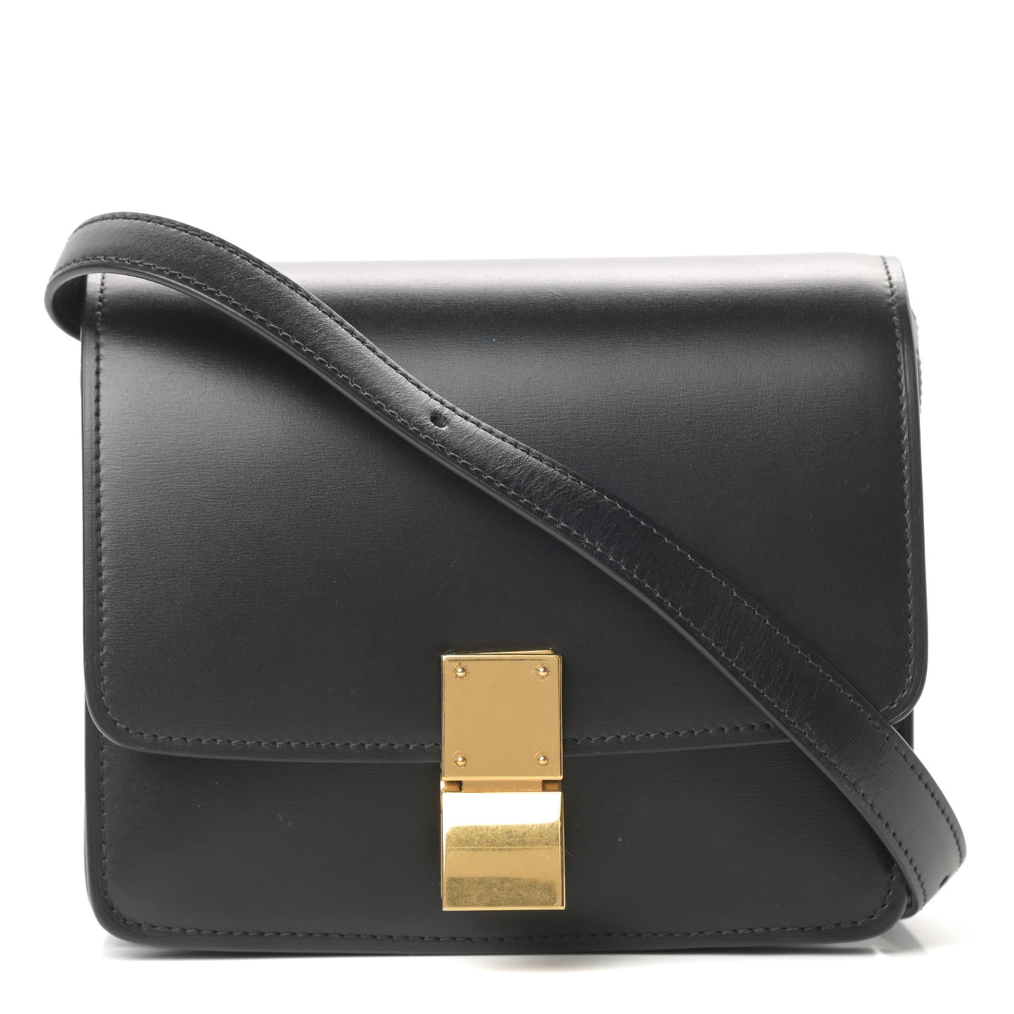Box Calfskin Small Classic Box Flap Bag Black
