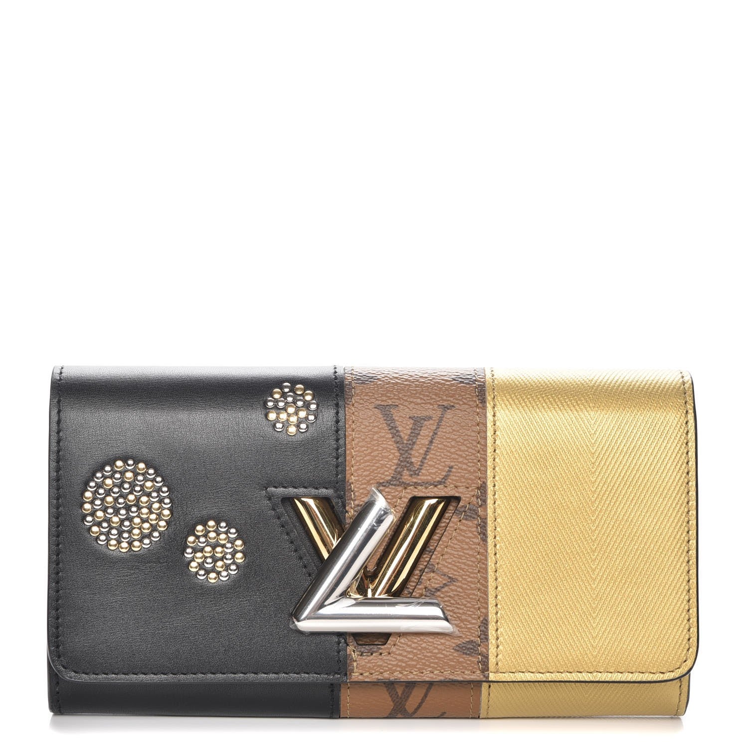 Louis Vuitton Reverse Monogram Studded Night Lights Twist Wallet 1 of 8