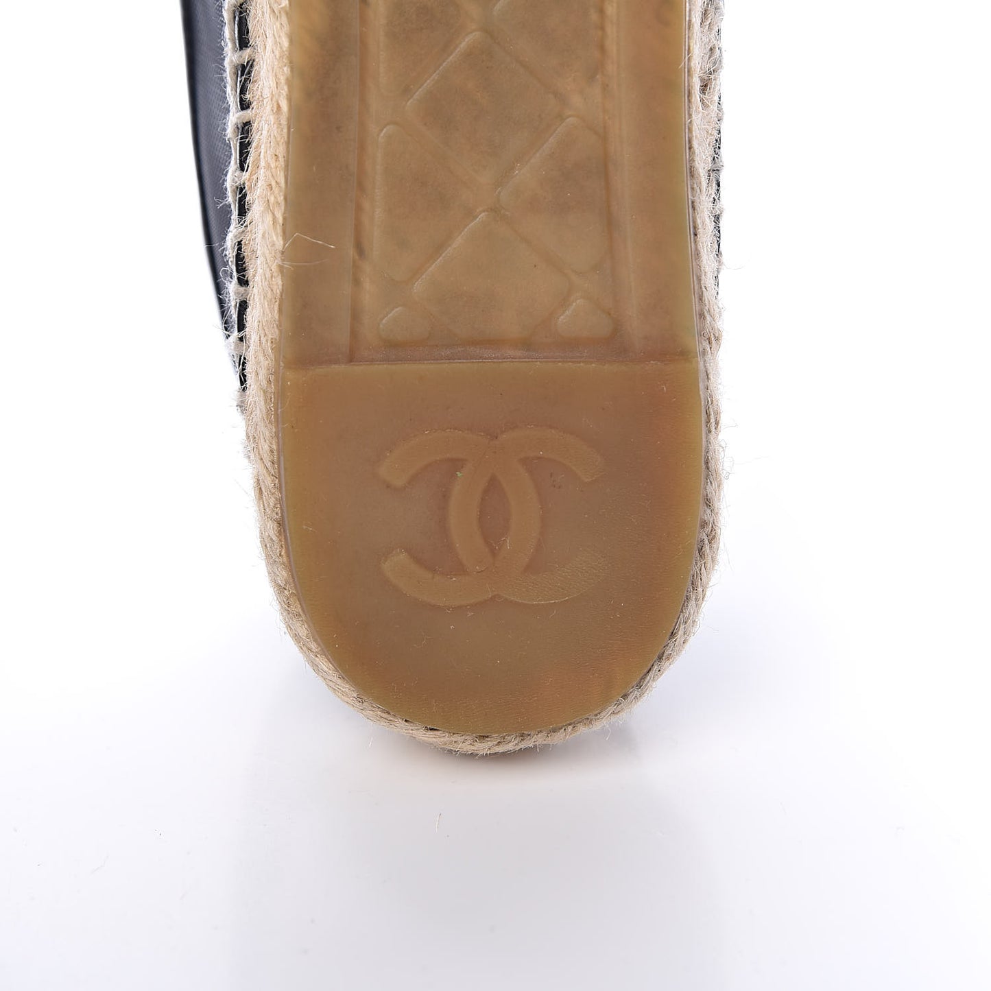 Mesh Grosgrain CC Espadrilles 35 Black