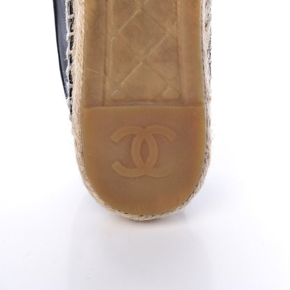 Chanel Mesh Grosgrain CC Espadrilles 35 Black 10 of 13