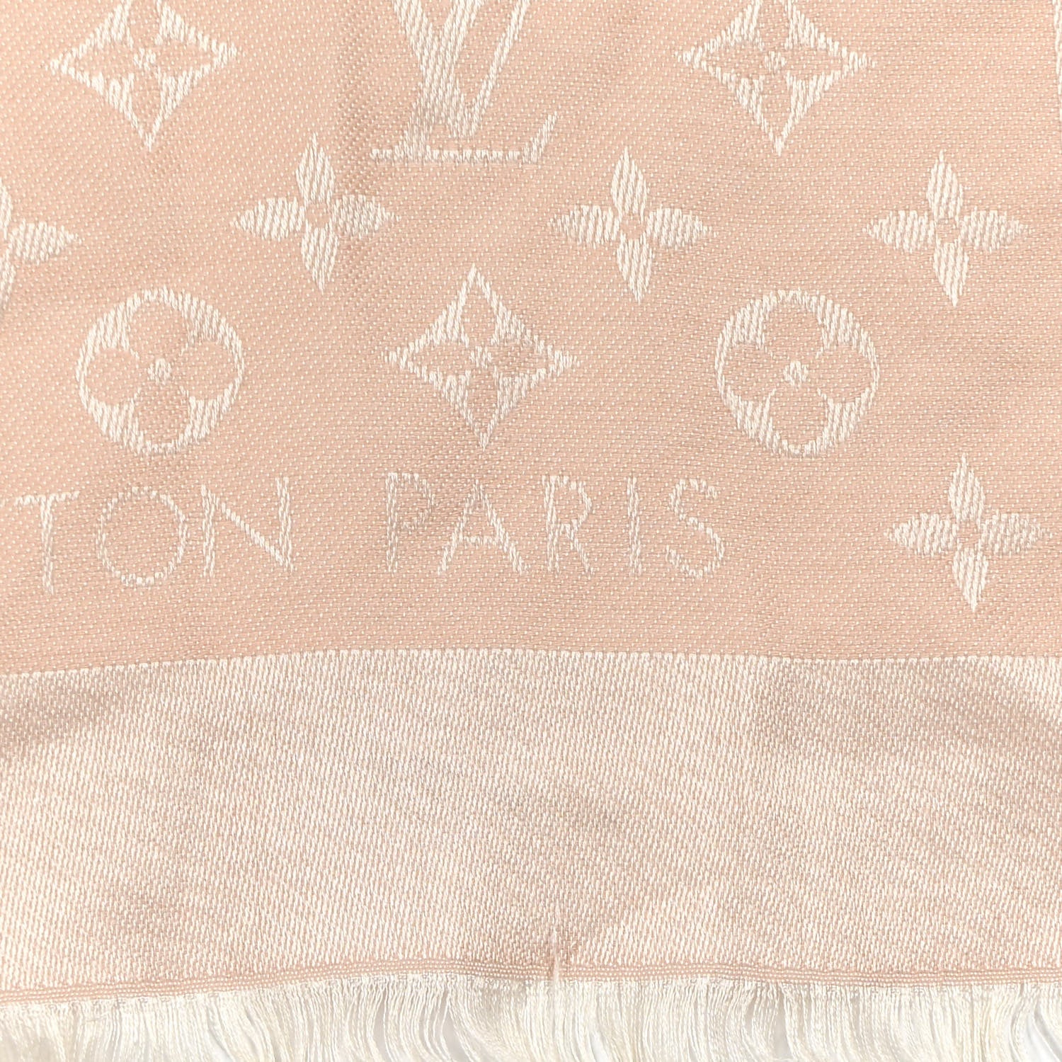 Louis Vuitton Silk Wool Monogram Shawl Rose 8 of 9