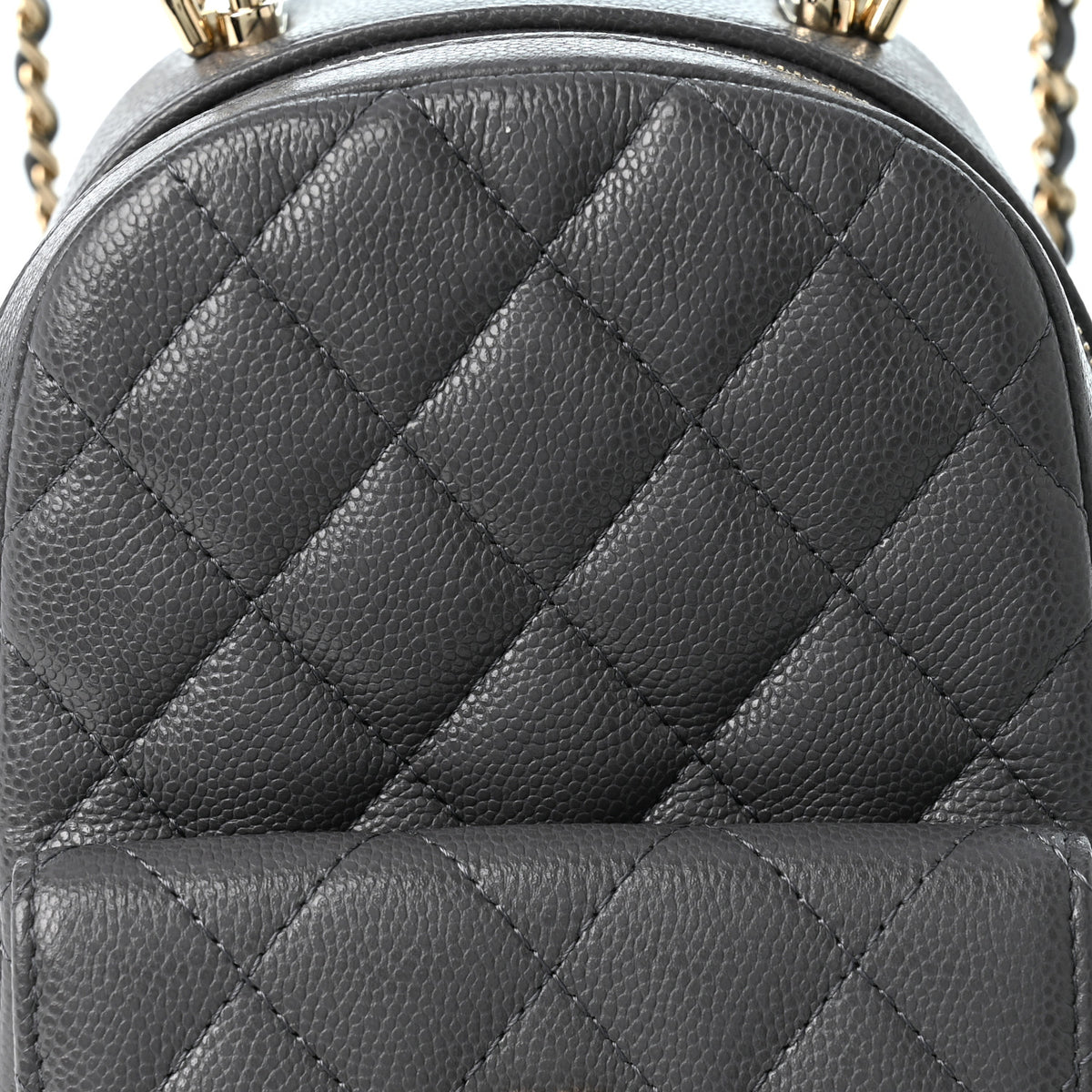 Caviar Quilted CC Mini Classic Backpack Grey