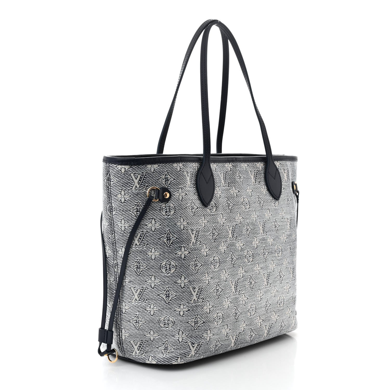 Louis Vuitton Monoglam Neverfull MM Blue 4 of 10