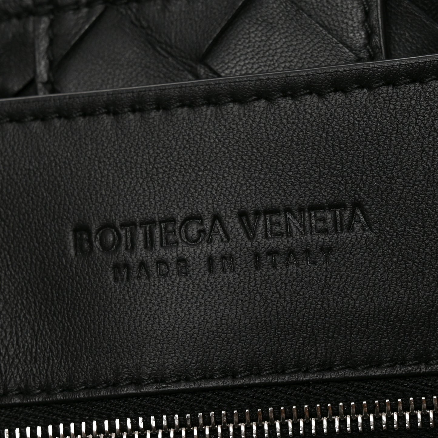 Nappa Intrecciato Large Andiamo Shoulder Bag Black