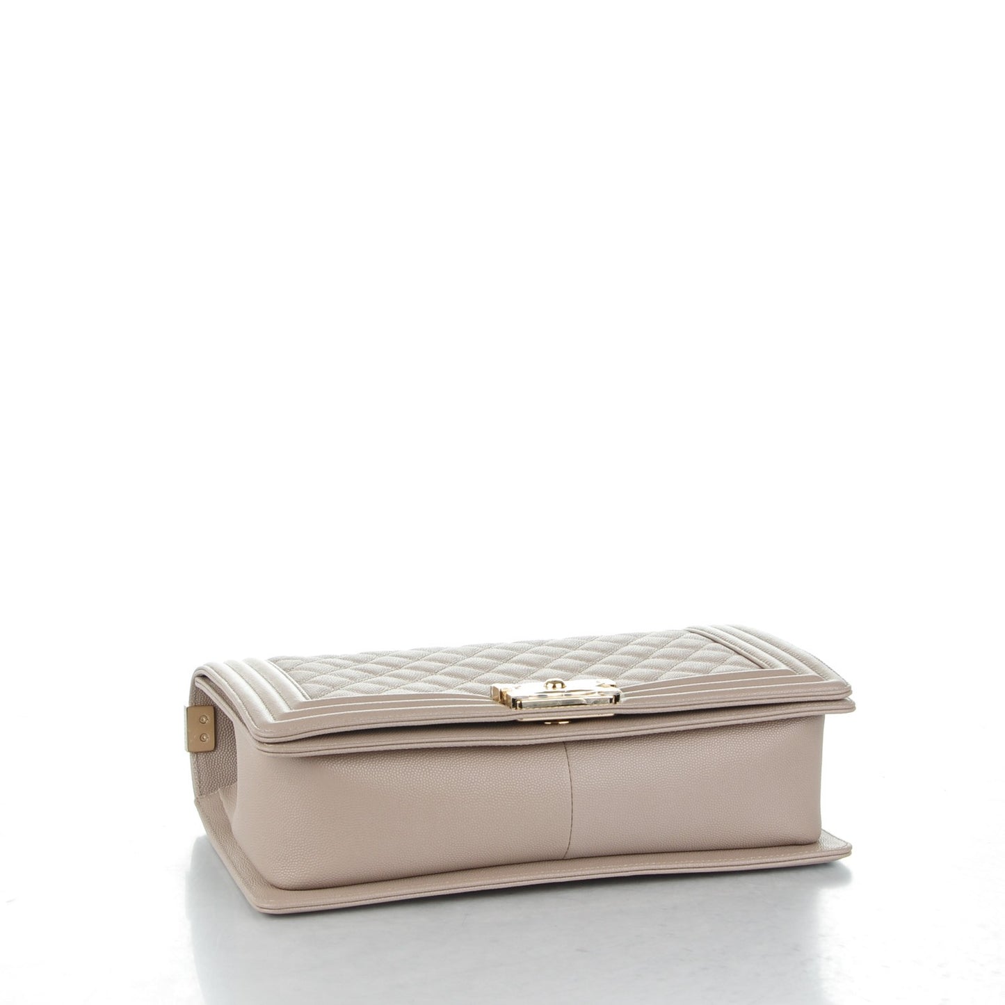Caviar Quilted New Medium Boy Flap Dark Beige