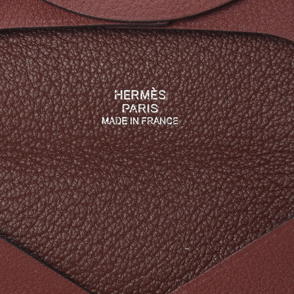 Hermes Swift Bastia Coin Purse Rouge H Havane 6 of 8