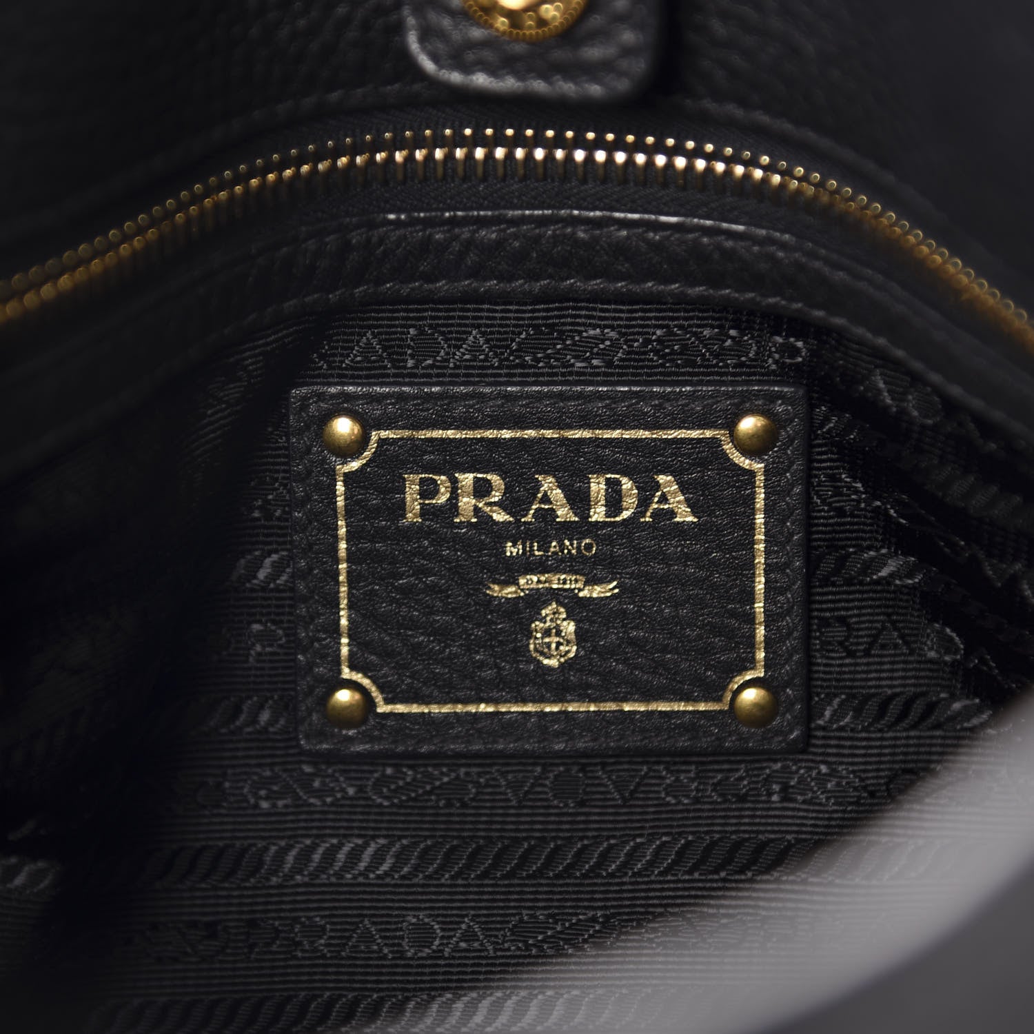 Prada Vitello Daino Tote Black 8 of 12