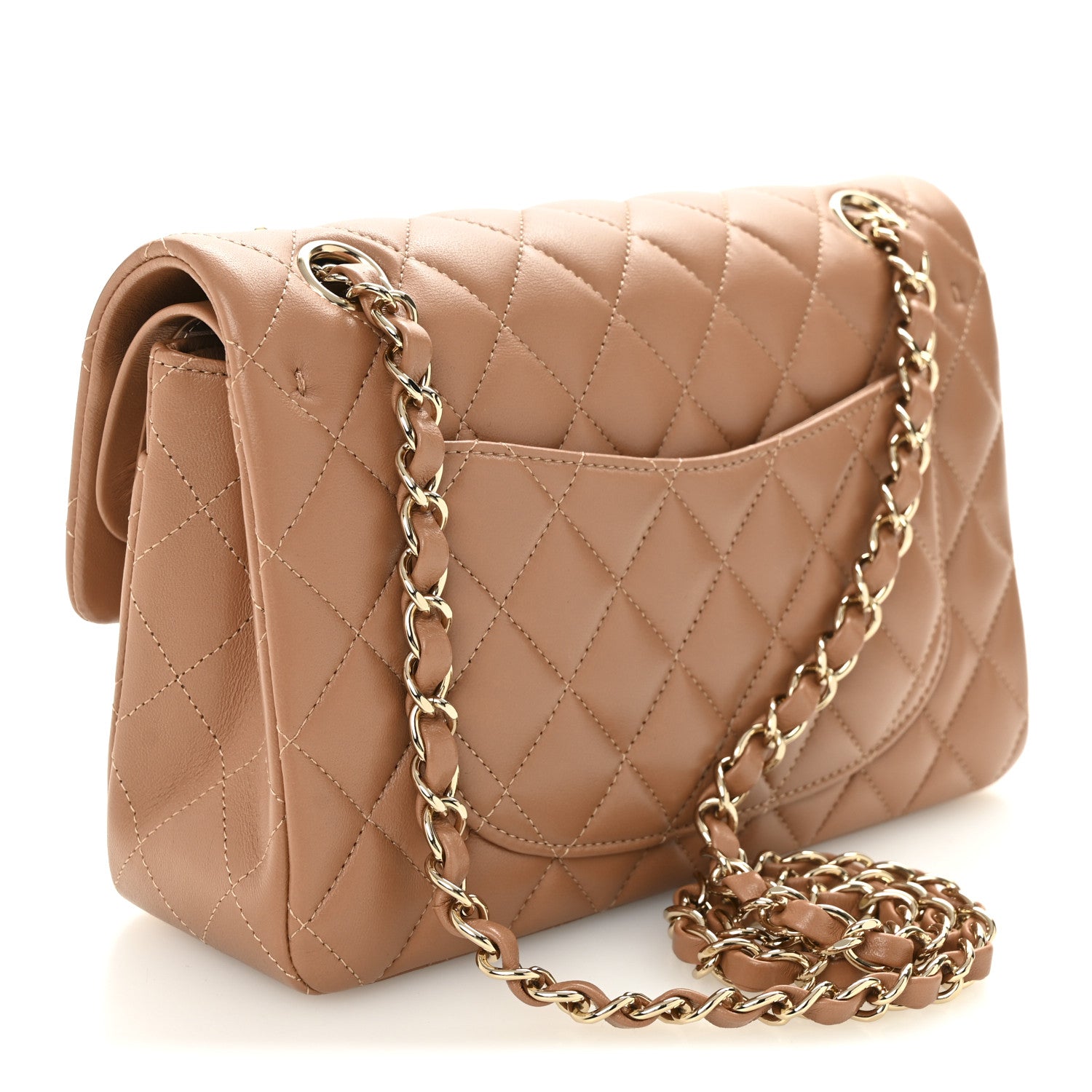 Chanel Lambskin Quilted Small Double Flap Brown 3 of 11