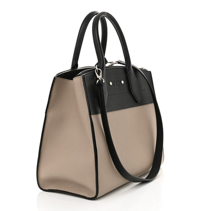 Louis Vuitton Taurillon City Steamer MM Black Beige 3 of 12
