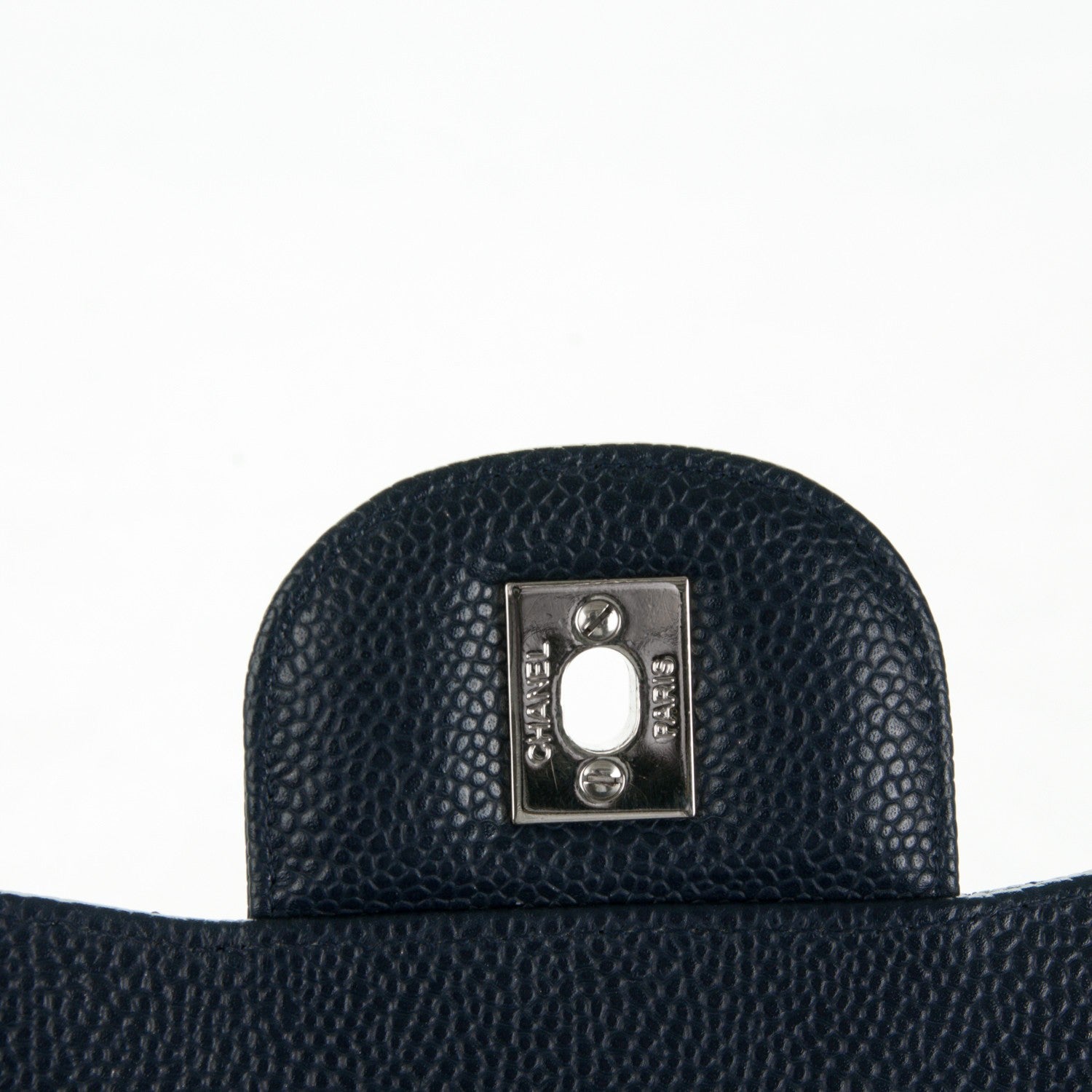 Chanel Caviar Jumbo Single Flap Navy Blue 7 of 9
