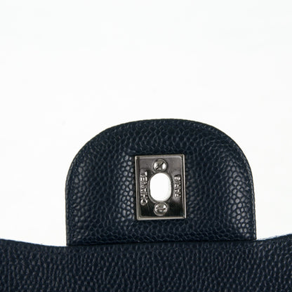 Chanel Caviar Jumbo Single Flap Navy Blue 7 of 9