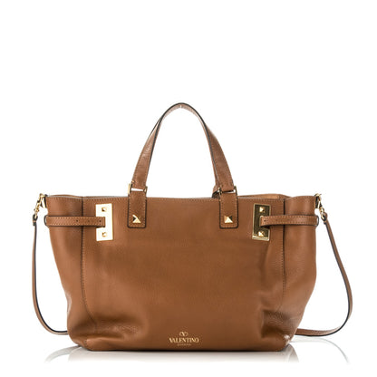 Valentino Garavani Grained Calfskin My Rockstud Soft Tote Light Cuir 1 of 8