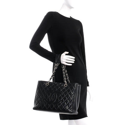 Chanel Caviar Quilted Grand Shopping Tote GST Black 2 of 7