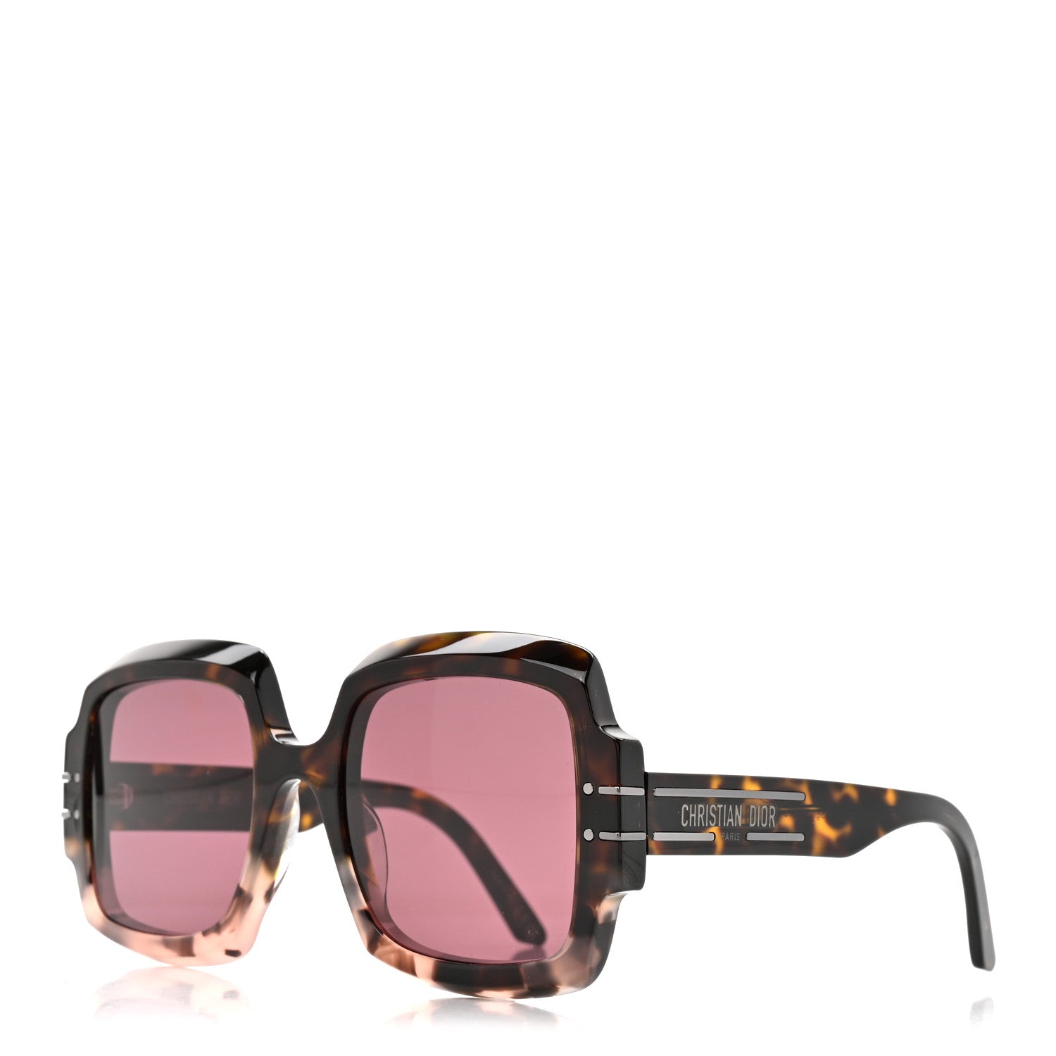 Christian Dior Acetate Diorsignature S1U Square Sunglasses Tortoise 1 of 7
