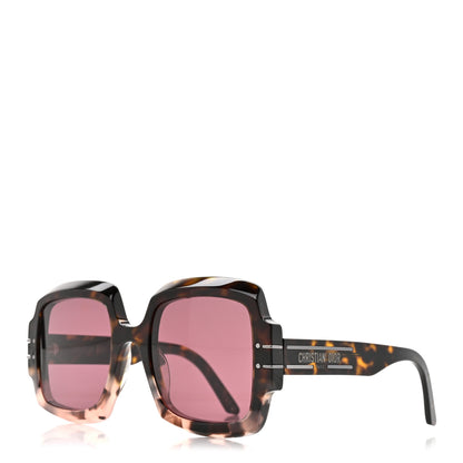 Christian Dior Acetate Diorsignature S1U Square Sunglasses Tortoise 1 of 7