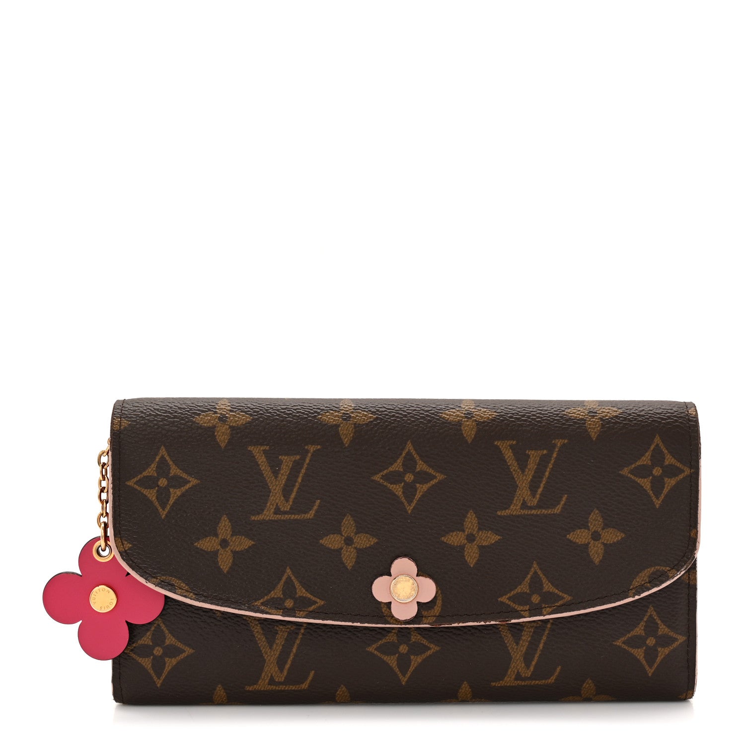 Louis Vuitton Monogram Bloom Flower Emilie Wallet Fuchsia 1 of 9