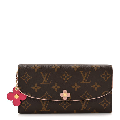 Louis Vuitton Monogram Bloom Flower Emilie Wallet Fuchsia 1 of 9