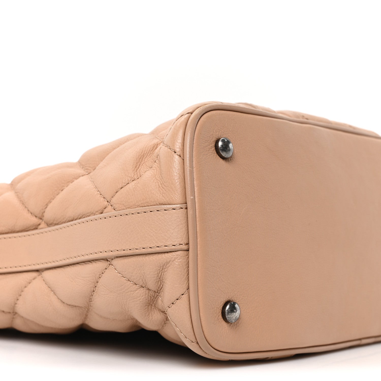 Chanel Calfskin Quilted Small Casual Riviera Tote Beige 9 of 10