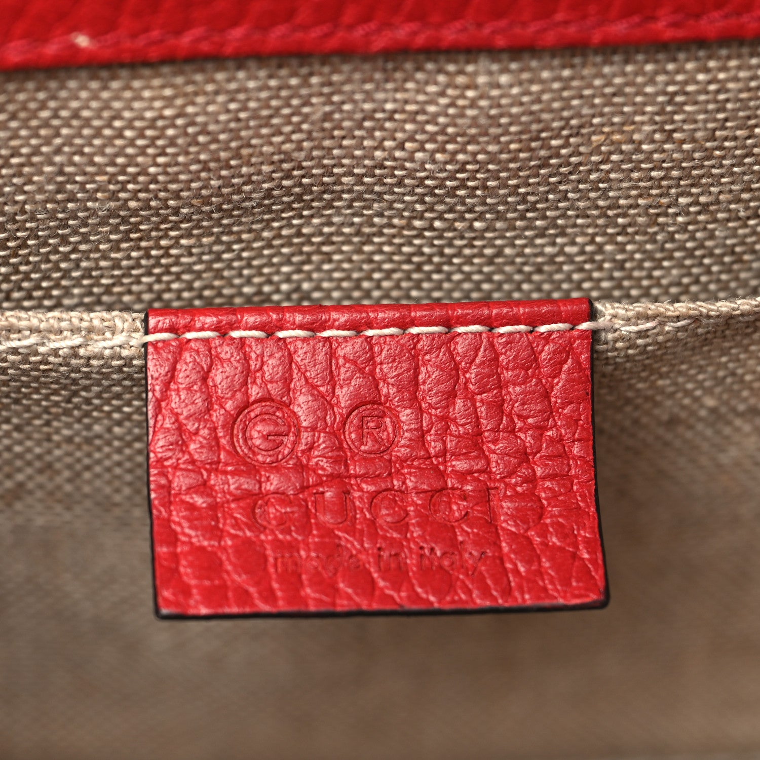 Gucci Dollar Calfskin Small Interlocking G Shoulder Bag Red 6 of 13