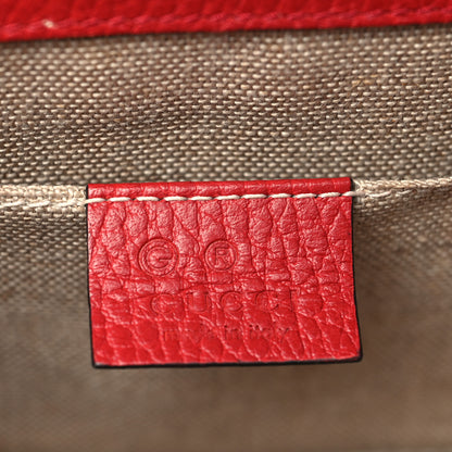 Gucci Dollar Calfskin Small Interlocking G Shoulder Bag Red 6 of 13