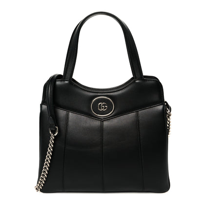 Gucci Calfskin Petite GG Small Tote Bag Black 1 of 11