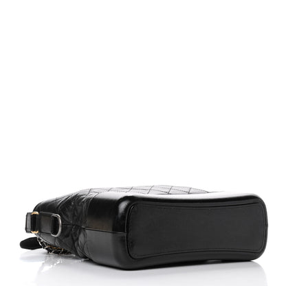 Chanel Aged Calfskin Quilted Medium Gabrielle Hobo Black 3 of 4