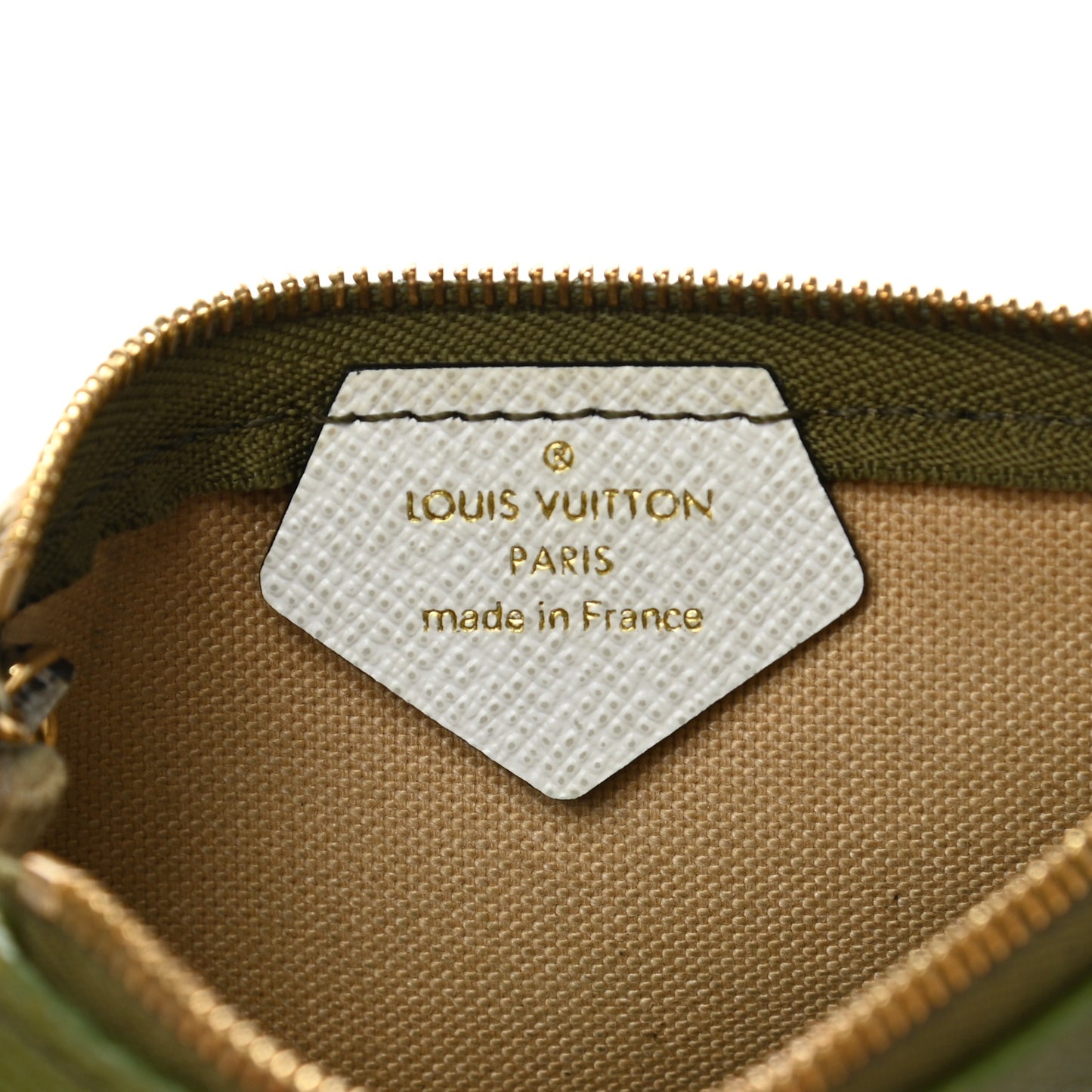 Monogram Giant Micro Pochette Accessories Kaki White