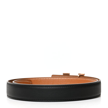 Hermes Swift Epsom 24mm H Belt 75 Black Gold 2 of 7