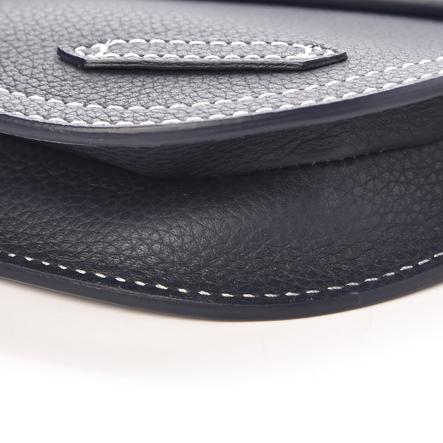 Christian Dior X KAWS Grained Calfskin Saddle Pouch Navy Blue 8 of 12