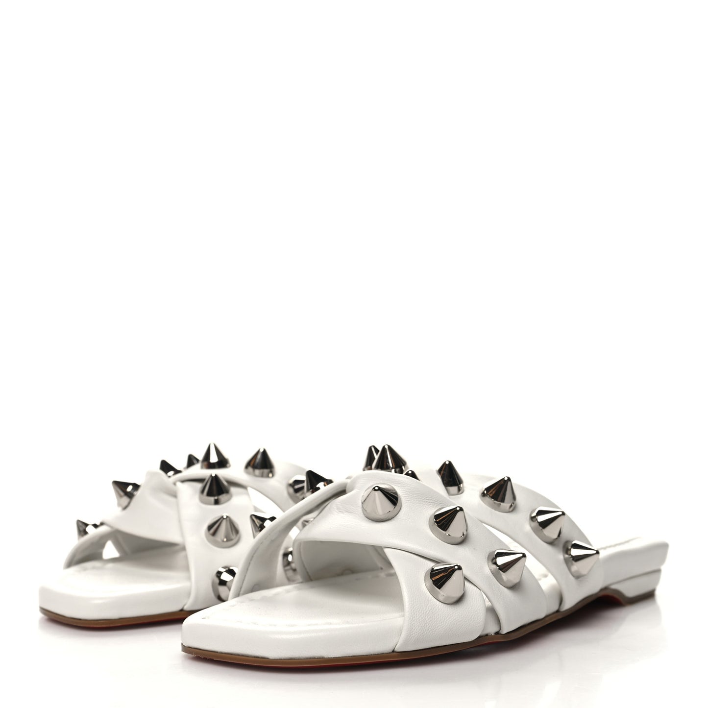 Calfskin Miss Spika Club Sandals 37 White