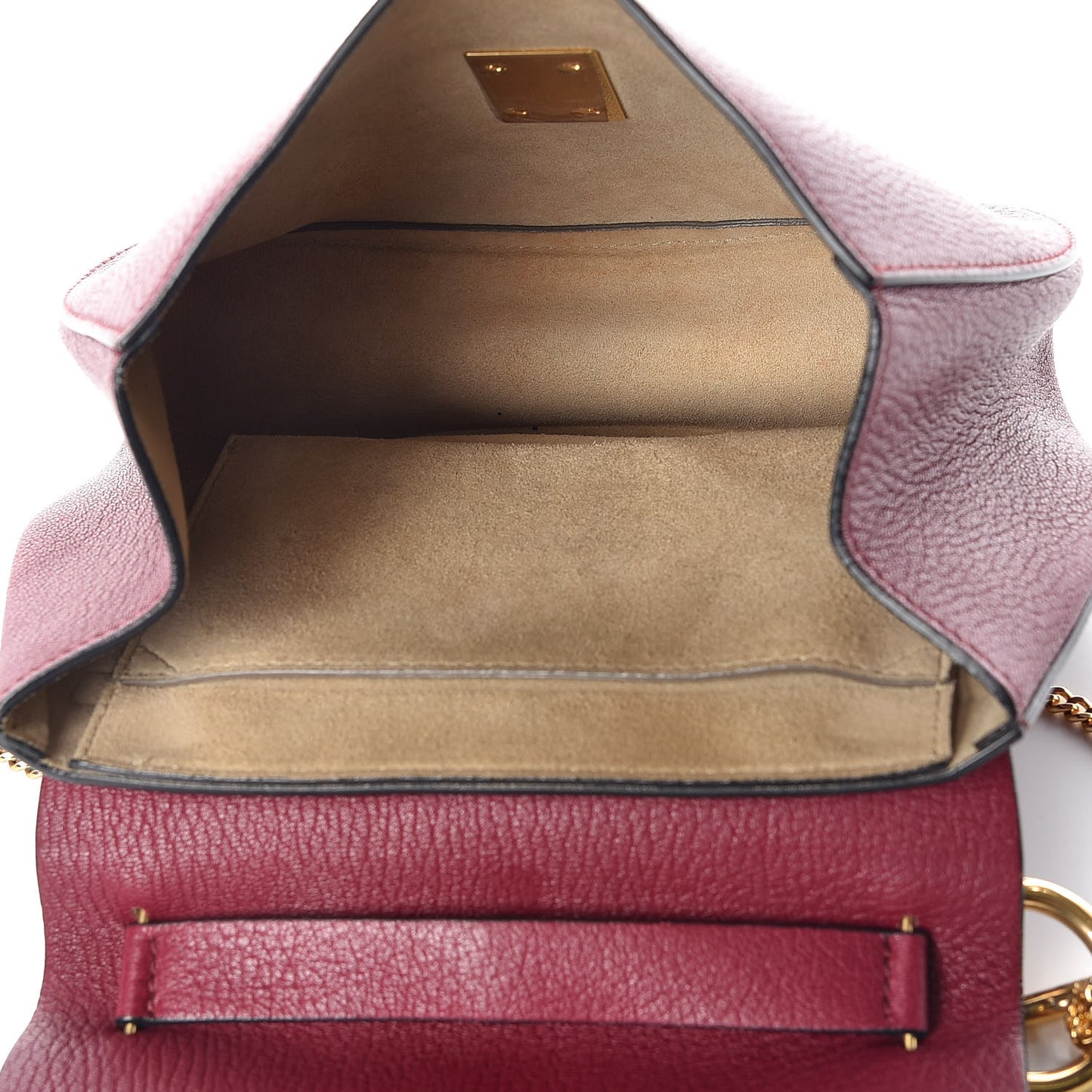 Grained Lambskin Drew Shoulder Bag Wine Purple