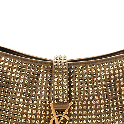 Saint Laurent Satin Crystal Baby Le 5 A 7 Supple Hobo Astres 7 of 9